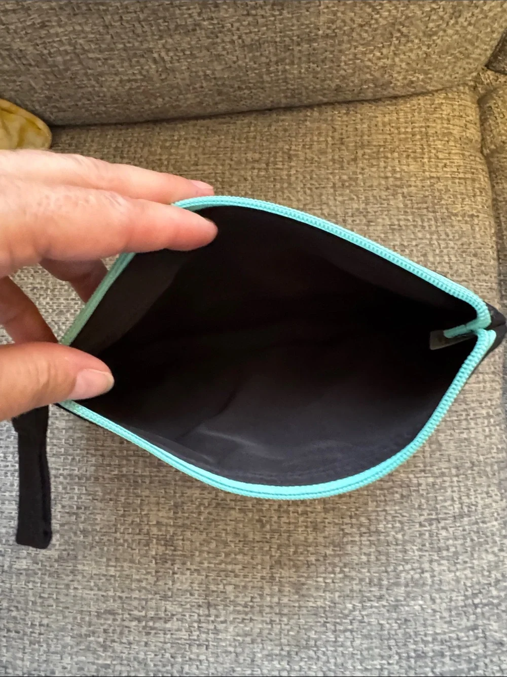 Black 'Whatever' Cat Zip Pouch